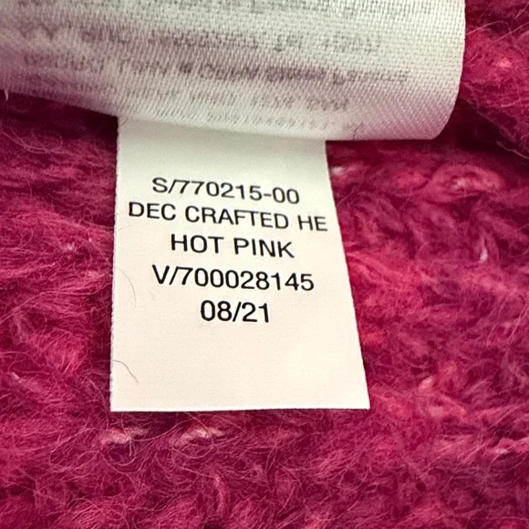 Old Navy Hot Pink Turtleneck Chunky Knit Sweater - Picture 7 of 7